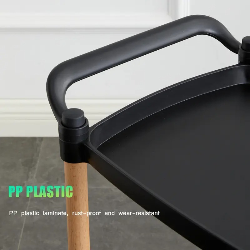 Візок для кухні та кімнати таця пересувна на колесах, пересувна з ручкою на колесах на 3 яруси, етажерка універсальна побутова кол Кам'янець-Подільський - фото 3