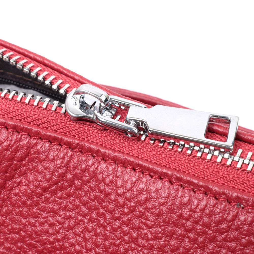 Сумка середнього розміру на три відділення з натуральної шкіри Vintage 22803 Червоний Київ - фото 6