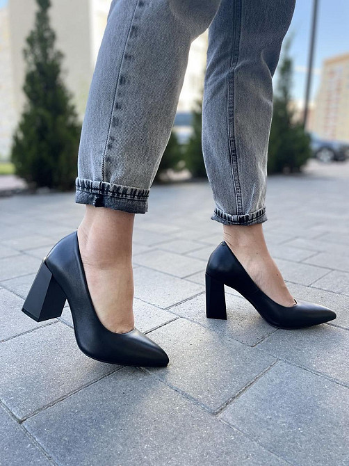 Nivelle Туфлі жіночі NIVELLE чорні натуральна шкіра каблук 8 см 36р. (1845/82-8066) Коломыя - изображение 10