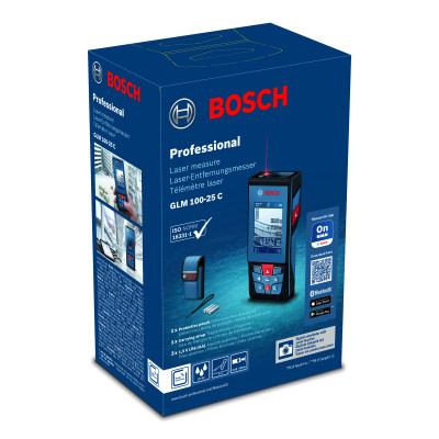 Далекомір Bosch Professional GLM 100-25 C, 1.5 мм, 0.08100м, 0-360, Bluetooth (0.601.072.Y00) Вінниця - фото 8
