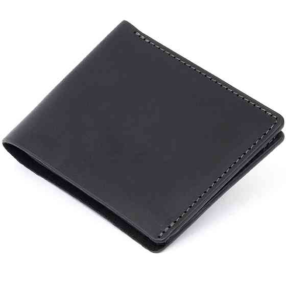 Портмоне на одне відділення в матовій шкірі GRANDE PELLE 11309 Чорне Київ