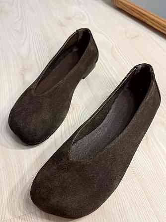 Балетки жіночі Zemira 23-0582 замшеві квадратний носок коричневі, 37, 24 см Київ