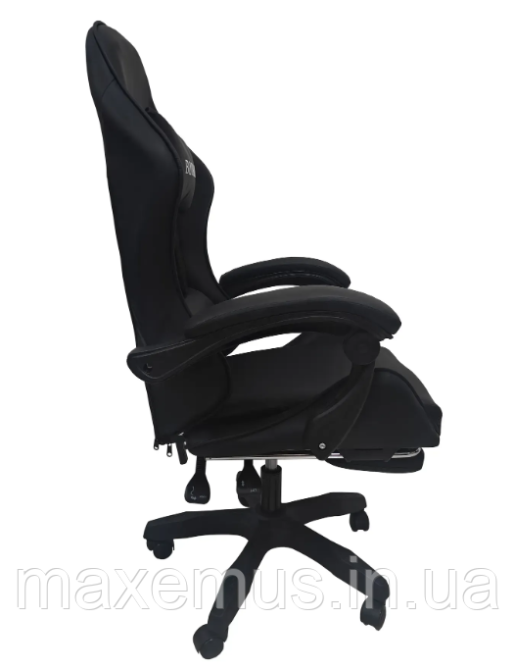 Кресло с регулировкой спинки В 945 с подставкой для ног кресло для геймера компьютерное черное Мостиска - изображение 12