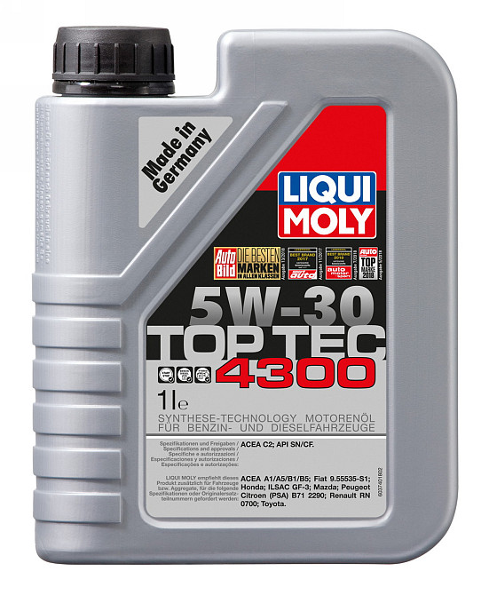 Liqui Moly Top Tec 4300 SAE 5W-30 2323 — Преміальна синтетична моторна олива з Low SAPS технологією Ковель - фото 1
