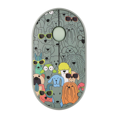 Мишка 2E MF300 PETSDOGS Silent Wireless/Bluetooth Green (2E-MF300WPETSGN) Вінниця - фото 1