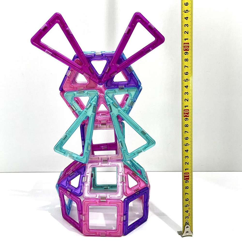 Конструктор магнітний Limo Toy 62 деталі кольорові блоки (LT8003) Чернігів - фото 7