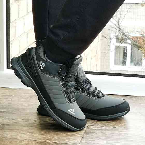 Зимние Кроссовки Adidas GORE-TEX Мужские Серые с МЕХОМ Ботинки Адидас (размеры: 42,43,44,46) ВидеоОбзор Днепр