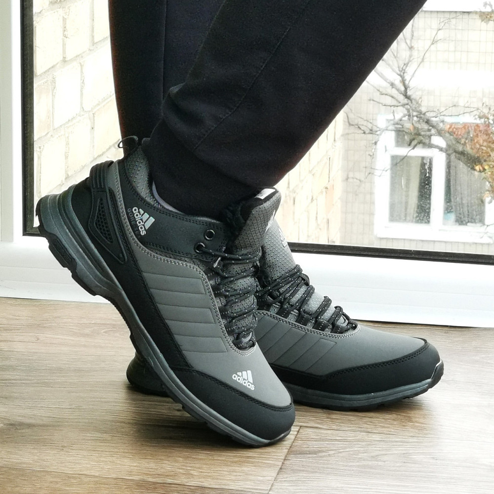 Зимние Кроссовки Adidas GORE-TEX Мужские Серые с МЕХОМ Ботинки Адидас (размеры: 42,43,44,46) ВидеоОбзор Днепр - изображение 4