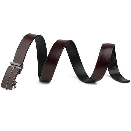 Ремень мужской с автоматической пряжкой Vintage 20305 Коричневый Киев