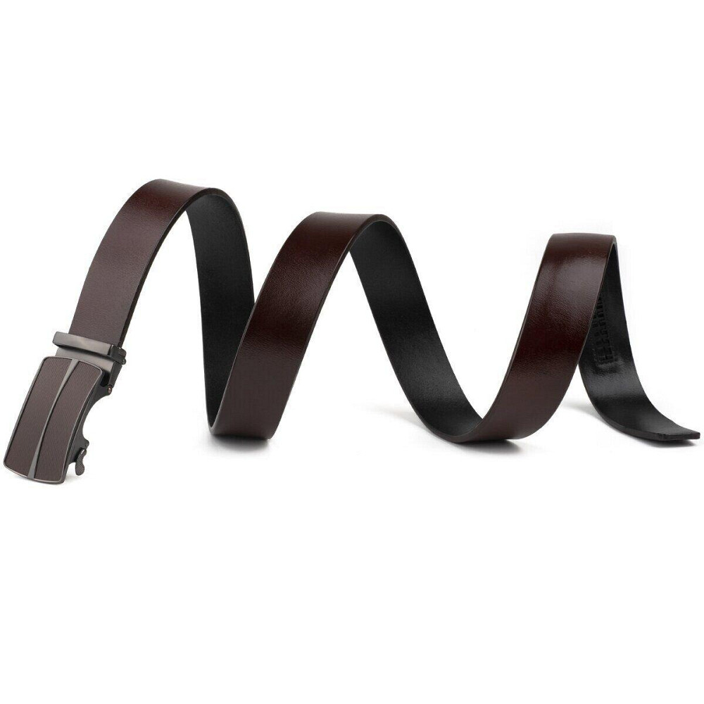 Ремінь чоловічий з автоматичною пряжкою Vintage 20305 Коричневий Київ - фото 2