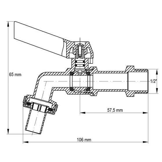 Кран пивний 1/2" (KOER KR.251) (KR0011)   ( 28035 ) Харків