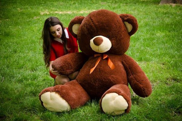 М'яка  іграшка подарунок на 8 березня плюшевий ведмедик Томии 180 см Шоколадний Тернопіль - фото 3