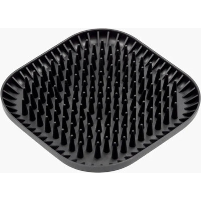 Универсальная посуда для животных Fiboo Fiboowl Spiky коврик для слизывания лакомства и еды, 19х19 см черный (FIB0232) Винница - изображение 1