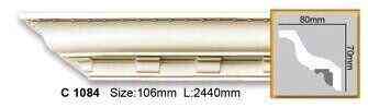 Карниз полиуретановый с орнаментом Gaudi Decor C 1084 Днепр