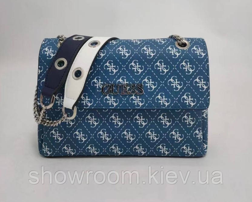 Женская сумка на плечо Guess (3385) синяя Киев - изображение 1