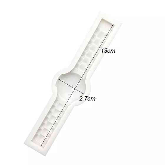 Молд силиконовый Часы 130 на 27 мм серый Киев