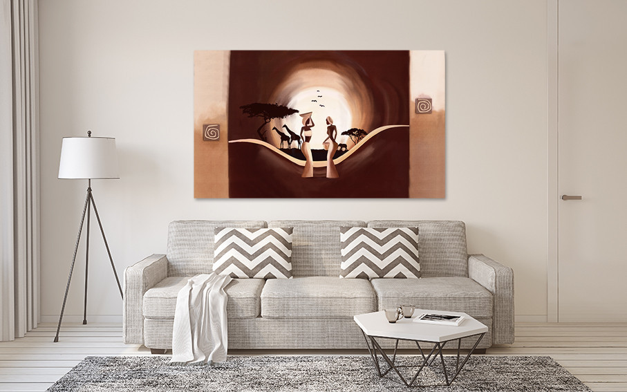 Картина холст в гостиную / спальню  Африканський колорит   MLP_167 50x100 см Киев - изображение 2