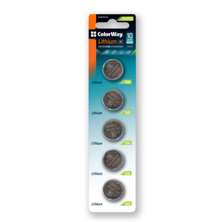 Батарейка CR2032 (бл-5шт) ColorWay Lithium Power Житомир