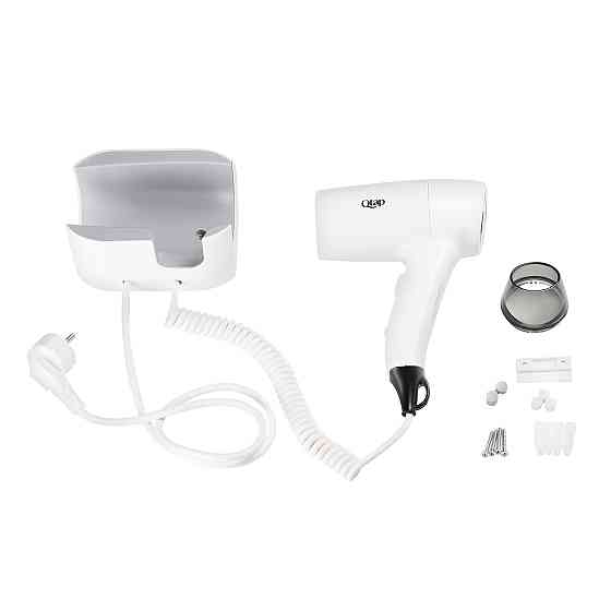 Фен з тримачем Qtap Pohodli 1200 Вт QTF1200ROP White (Pobut) Київ
