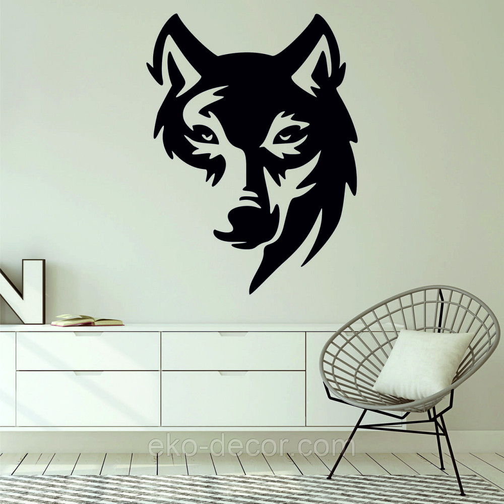 Декоративне настінне Панно «Вовк», Декор на стіну 90*68 см, Чорний Київ - фото 4