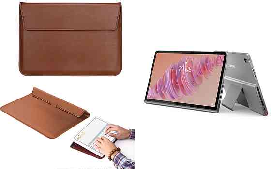 Чохол-конверт VitoCase для Lenovo Tab Plus 2024, з функцією підставки для планшета Коричневий Київ