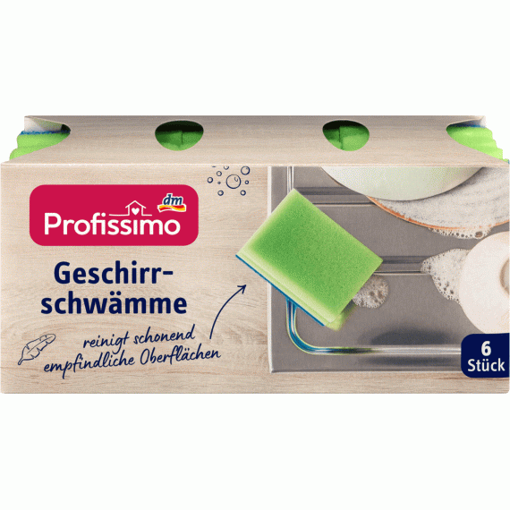 Губки для мытья посуды Profissimo, 6 St (Германия) Profissimo Geschirrschwämme, 6 St Львов - изображение 1