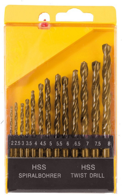 Набір свердл для металу MASTERTOOL 13 шт HSS 2 - 8 мм plastic box ТИТАН 11-0413 Рівне - фото 2