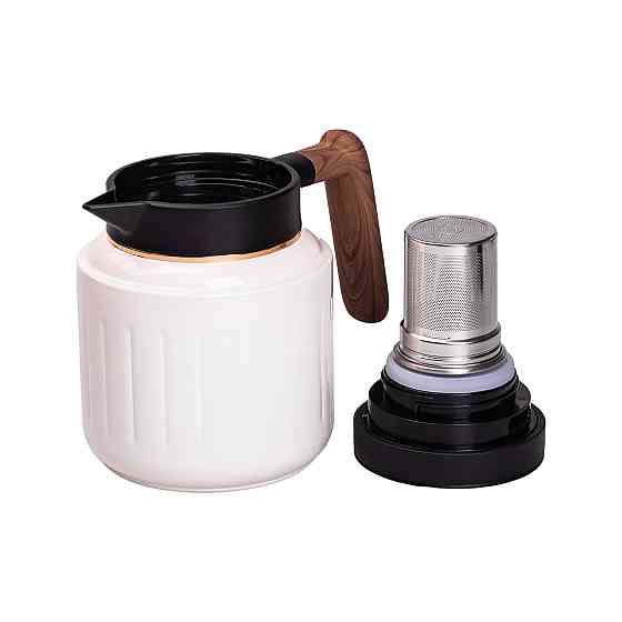 Yiwu Чайник термос з індикатором температури та заварником 1 л білий HP-14-51W Коломыя