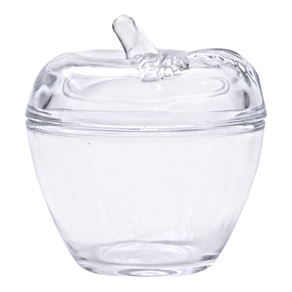 Yiwu Цукерниця з кришкою Ø 9.5 см ваза цукерниця кругла скляна у формі яблука HP-4-101 Київ - фото 2