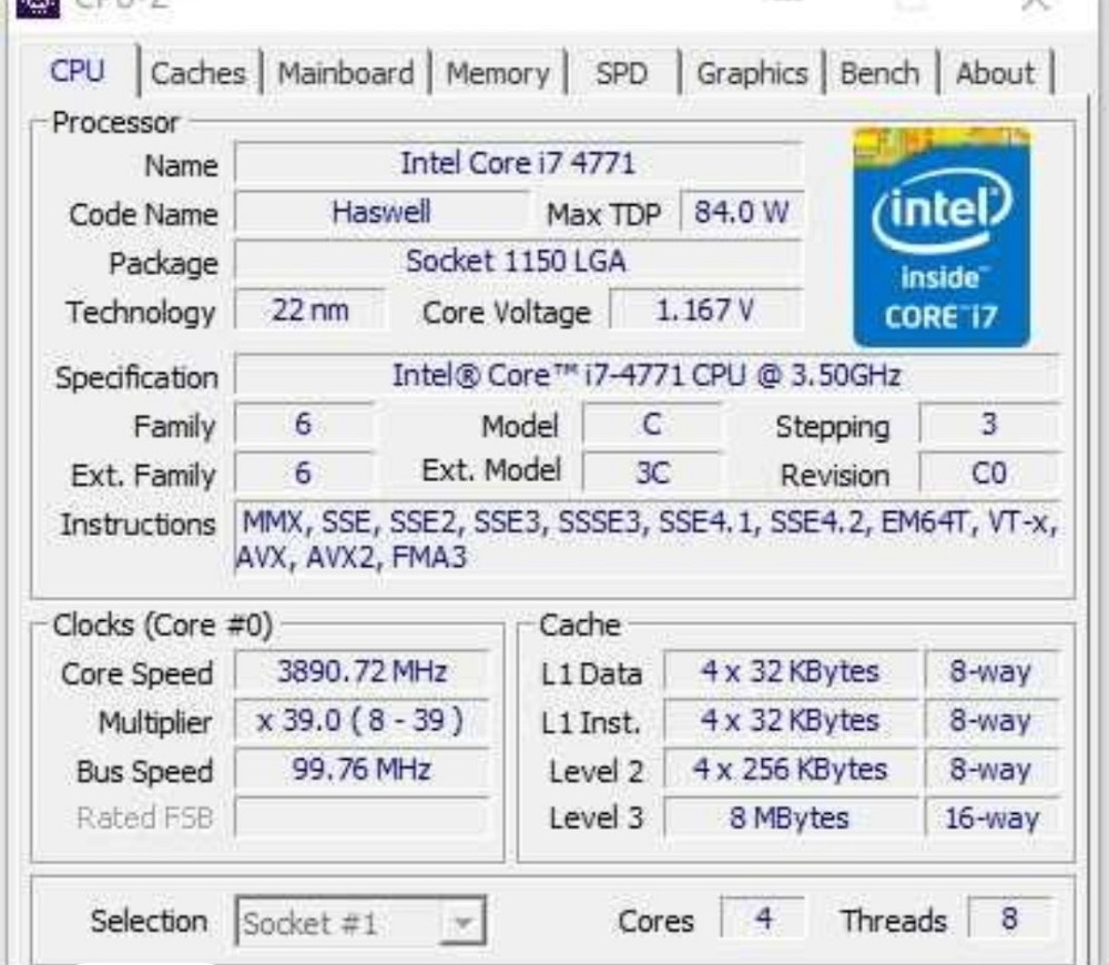 Intel i7-4771 3.9 GHz Turbo, s1150 Харьков - изображение 1