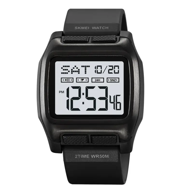 Годинник чоловічий спортивний наручний Skmei 2193 (Чорний з білим циферблатом) Вінниця - фото 1