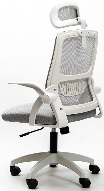 Кресло офисное Diego ErgoFlex сетка бело-серое Киев - изображение 4