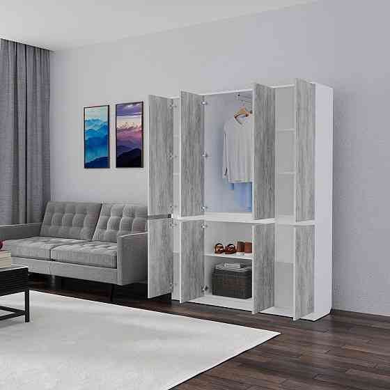 Розпашна шафа Смузі 25 1400 білий/урбан лайт Киев