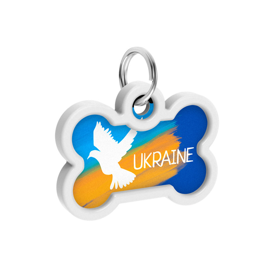 Адресник для собак і котів металевий WAUDOG Smart ID з QR-паспортом, малюнок "Фаг", кістка, Д 40 мм, Ш 28 Вінниця - фото 4