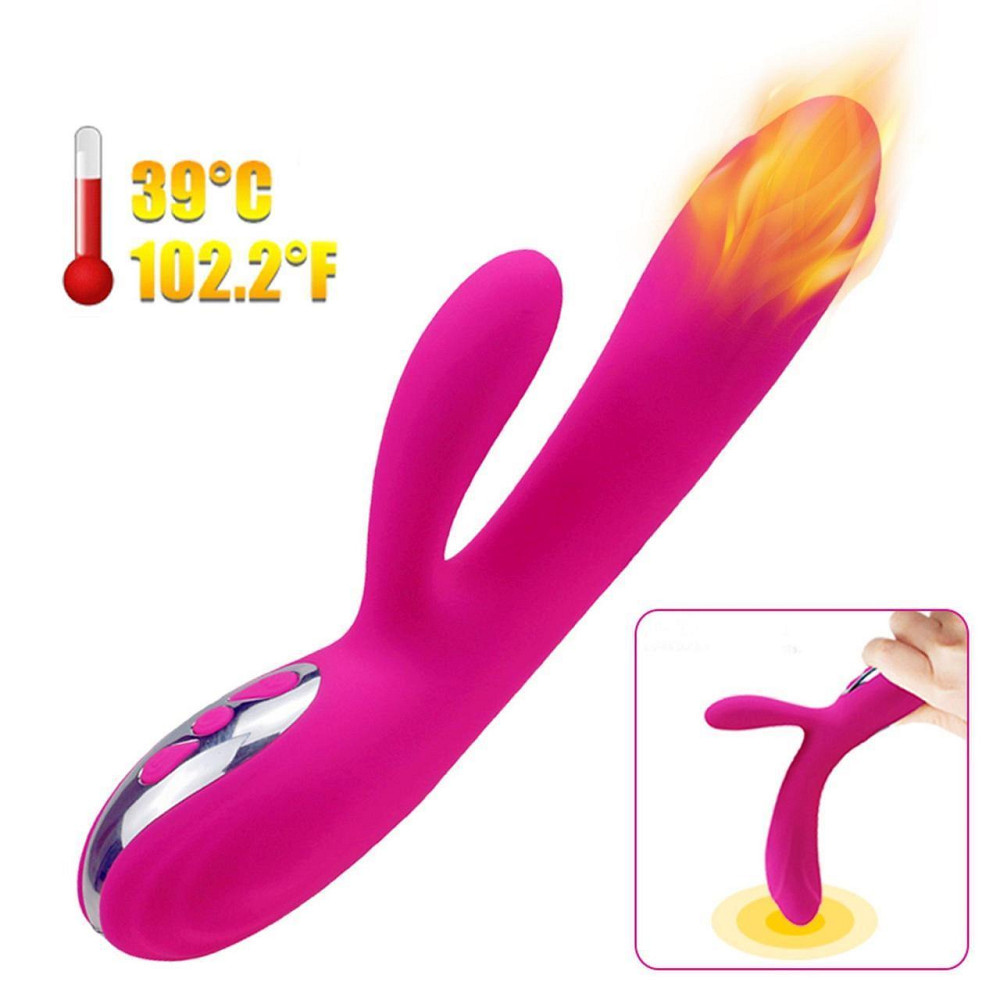 Вібратор - Joker Heating Double Vibrating Massage Stick Pink Sex Aura Київ - фото 4
