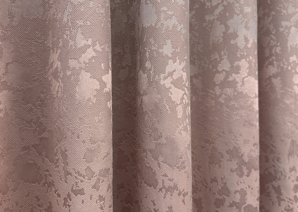 Комплект коротких штор VR-Textil Льон мармур Pavliani VO № 1716ш пудровий 130х170 см 2 шт (35-0342) Київ - фото 6