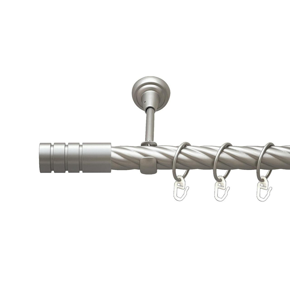 Карниз Orvit Модуло металевий однорядний відкритий скручена труба кільце металеве Сатин 25 мм 160 см Львов - изображение 1