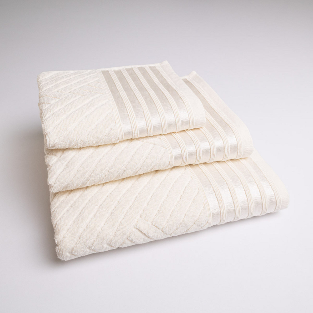 Набор махровых полотенец SOFT 3шт GM Textile 40х70см, 50х90см, 70х140см 500г/м2 (Ванильный) Сумы - изображение 1
