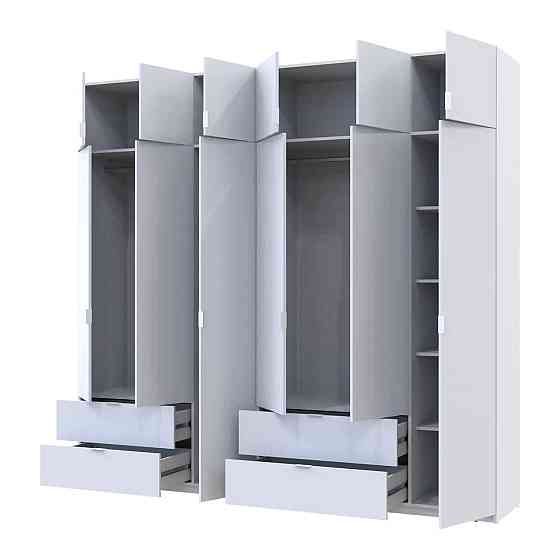 Шафа для одягу Doros Лукас Біла 3+3 ДСП 255х50х240 DRS-011684 (42005110) Львів