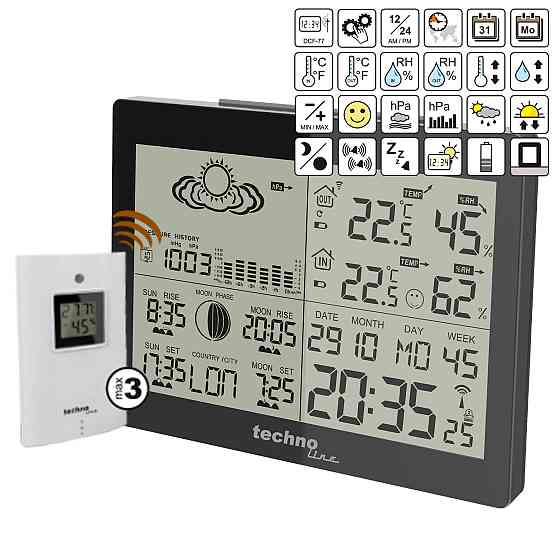 Метеостанция Technoline WS6760 Black (WS6760) Вінниця