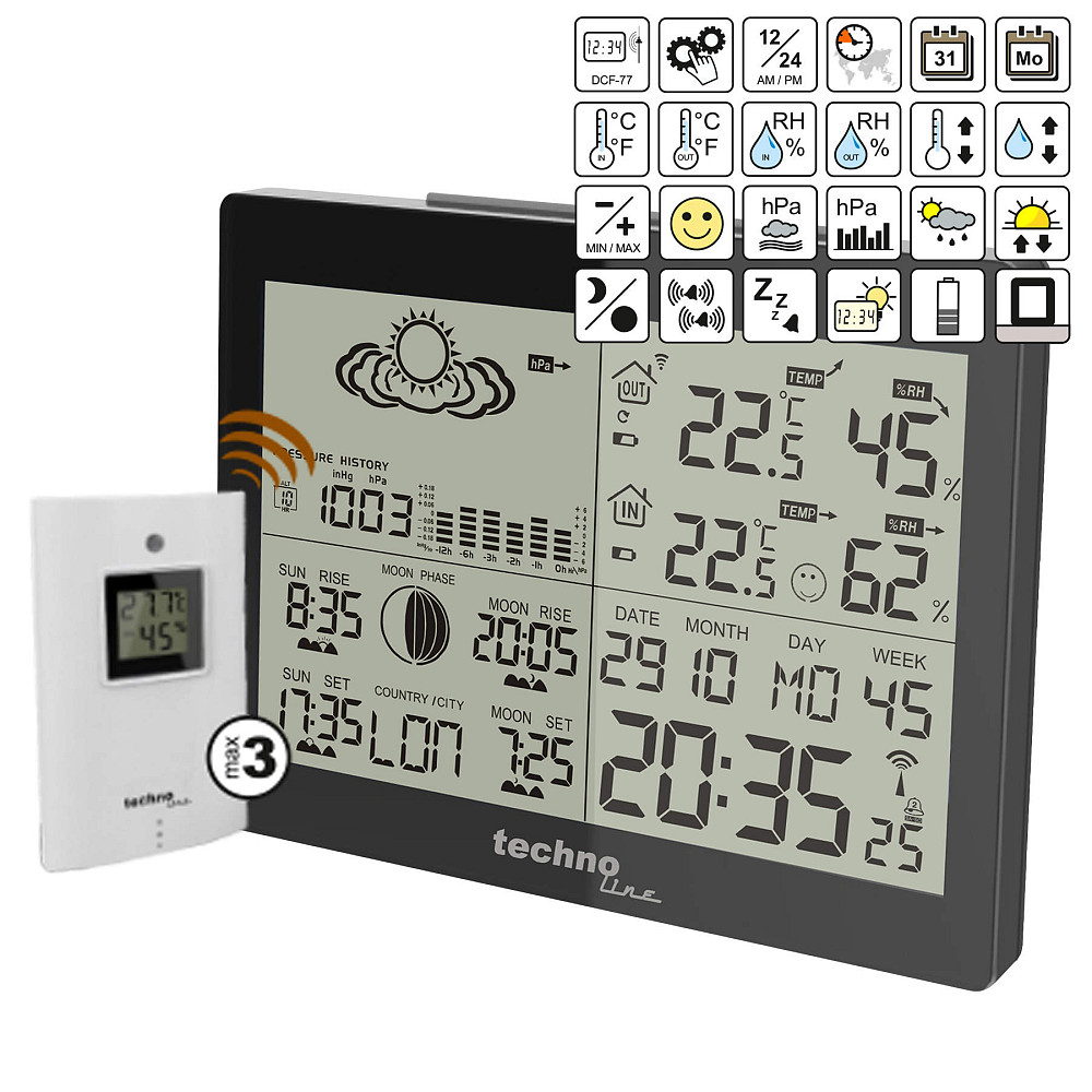 Метеостанция Technoline WS6760 Black (WS6760) Вінниця - фото 6