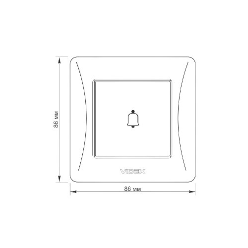 BINERA срібний шовк Клавіша дзвінка внутрішня Videx Житомир - фото 4