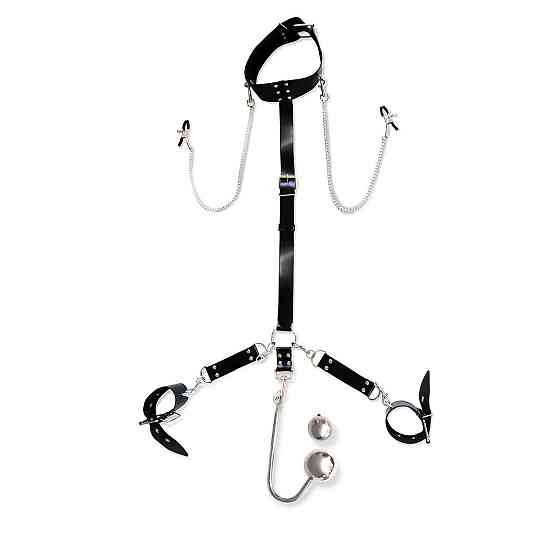 Бондажний набір з металевим анальним гаком Art of Sex Beatrice Bondage set with anal hook № 4 Sex Aura Київ
