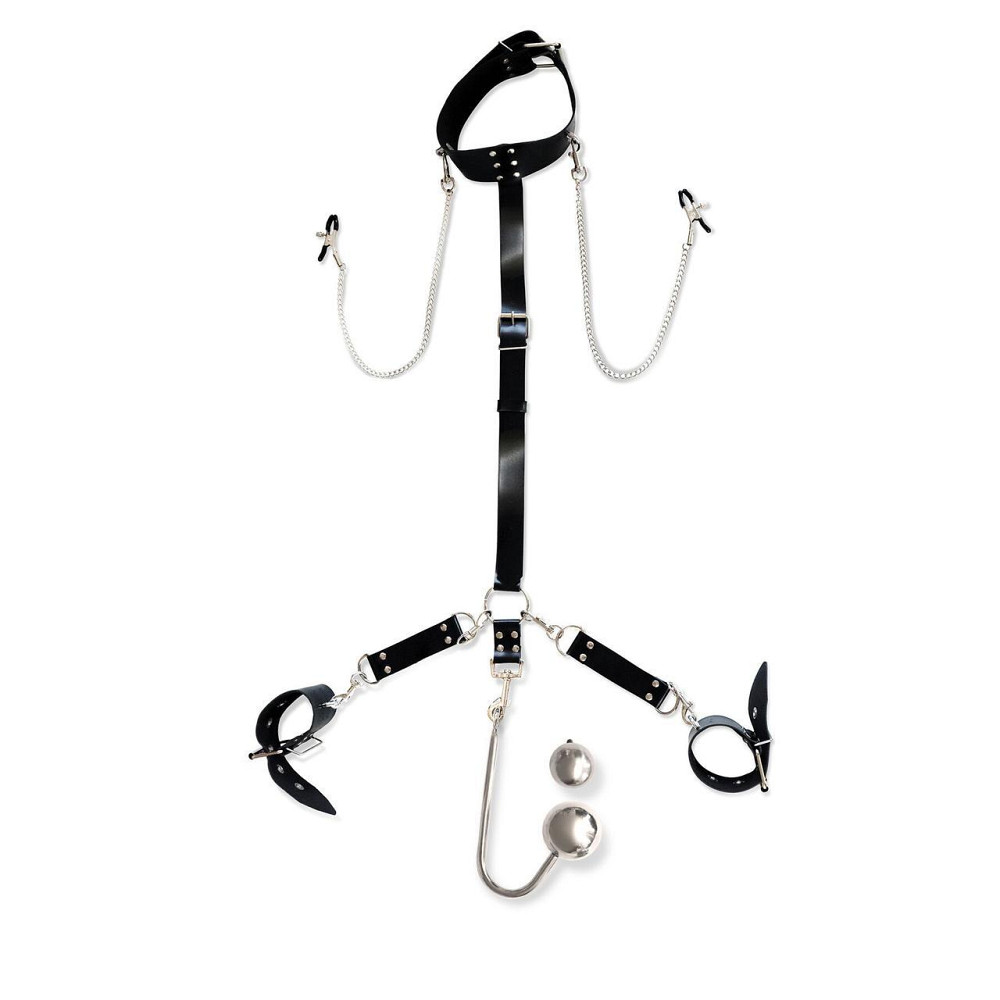 Бондажний набір з металевим анальним гаком Art of Sex Beatrice Bondage set with anal hook № 4 Sex Aura Київ - фото 1
