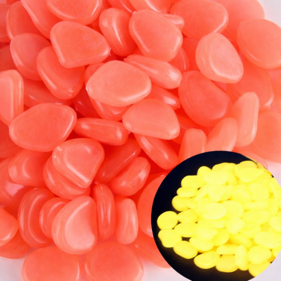 Люмінесцентні камінці декоративні 10 штук помаранчевий Київ