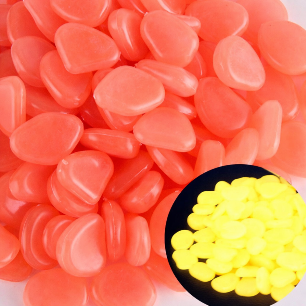 Люмінесцентні камінці декоративні 10 штук помаранчевий Київ - фото 4