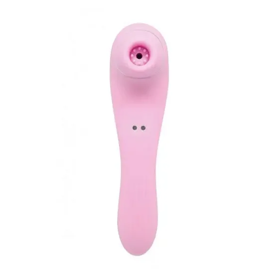 Вакуумний стимулятор з вібрацією Wooomy Smoooch Pink Clitoral Suction & Vibration, 10х2 режимів Львів
