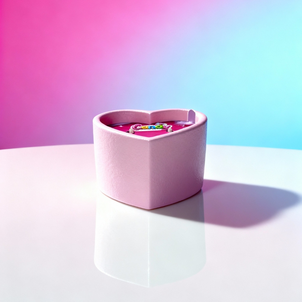 Масажна свічка з ароматом жуйки Candy Bubble Gum у формі серця, 70 мл Sex Aura Київ - фото 9