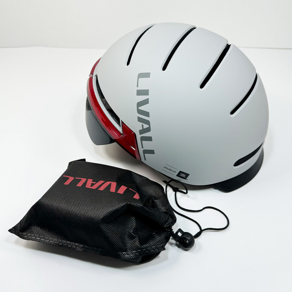 Захисний шолом Livall BH51M NSO (L) Sandstone Grey (57-61см), акустика JBL, мікрофон, сигнали поворотів та стопів, додаток, пульт Київ - фото 9