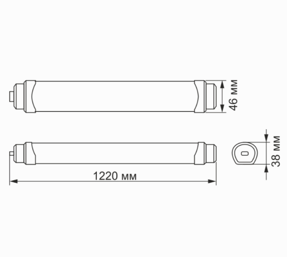 LED Світильник лінійний 36W 1,2м 5000К 220V IP65 магістральний VL-BNWL-36125 Videx Житомир